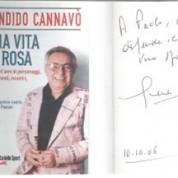 La dedica che Candido Cannavò, storico direttore de «La Gazzetta dello Sport» ha scritto per il Presidente di Achillea 2002 Paolo Luzi